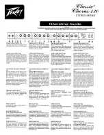 Предварительный просмотр 1 страницы Peavey Classic Chorus 130 Operating Manual