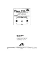 Preview for 2 page of Peavey Classic Series Classic 410E Specifications