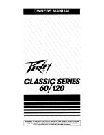 Предварительный просмотр 1 страницы Peavey Classic Series Classic 60/120 Owner'S Manual