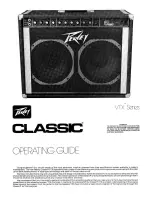 Peavey Classic VTX Series Operating Manual предпросмотр