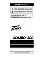 Peavey Combo 300 Owner'S Manual предпросмотр