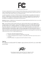 Preview for 2 page of Peavey CREST AUDIO Tactus .Control Operating Manual