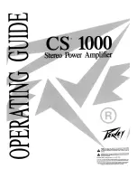 Peavey CS 1000 Operating Manual preview