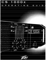 Peavey CS 1000X Operating Manual предпросмотр