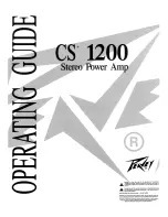 Peavey CS 1200 Operating Manual предпросмотр