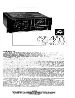 Предварительный просмотр 1 страницы Peavey CS-400 Operating Manual