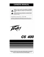 Preview for 1 page of Peavey CS 400 User Manual