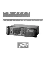 Peavey CS 400x Operating Manual preview