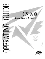 Peavey CS 800 Operating Manual предпросмотр