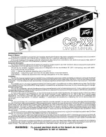 Preview for 1 page of Peavey CS-X2 Owner'S Manual