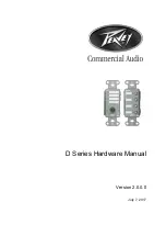 Peavey D Series Hardware Manual preview