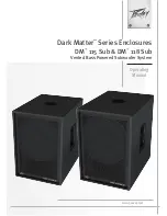 Preview for 1 page of Peavey Dark Matter DM 115 Sub Operating Manual