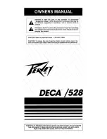 Peavey DECA 528 User Manual предпросмотр