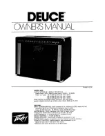 Предварительный просмотр 1 страницы Peavey Deuce Deuce Owner'S Manual