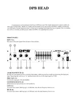 Preview for 3 page of Peavey DPB Head Operating Manual