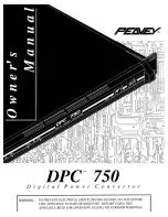 Peavey DPC 750 User Manual предпросмотр