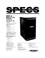 Peavey DTH 2 Specifications preview