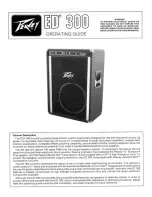 Предварительный просмотр 1 страницы Peavey ED-300 Operating Manual