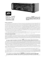 Предварительный просмотр 1 страницы Peavey EQ-27 Operating Manual