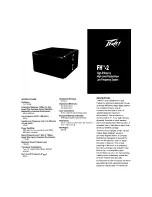 Preview for 1 page of Peavey FH-2 Specifications