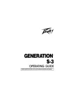 Предварительный просмотр 1 страницы Peavey Generation S-3 Operating Manual