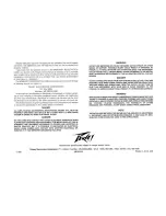 Preview for 8 page of Peavey Generation S-3 Operating Manual