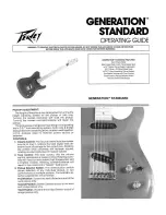 Peavey Generation Standard User Manual preview