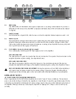 Preview for 9 page of Peavey GPS 1500 Operating Manual