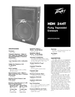 Peavey HDH 244T Specification Sheet preview