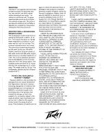 Preview for 4 page of Peavey HDH 4 Specifications