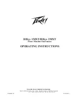 Peavey HiSys 1MXT Operating Instructions Manual preview