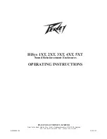 Peavey HiSys 1XT Operating Instructions Manual preview