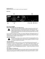 Предварительный просмотр 4 страницы Peavey IA 400 Operating Manual