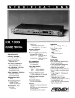 Предварительный просмотр 1 страницы Peavey IDL 1000 Specifications