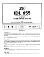 Peavey IDL 655 User Manual предпросмотр