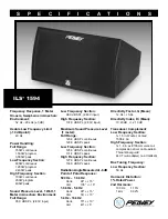 Preview for 1 page of Peavey ILS 1594 Specifications