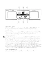 Предварительный просмотр 4 страницы Peavey IP 1 Operating Manual