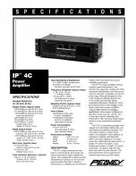 Peavey IP 4C Specification Sheet preview