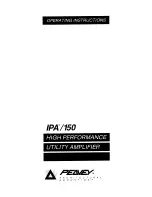 Предварительный просмотр 1 страницы Peavey IPA 150 Instruction Manual