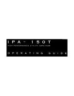 Preview for 1 page of Peavey IPA 150T Operating Manual