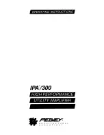 Предварительный просмотр 1 страницы Peavey IPA 300 Operating Instructions Manual