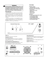 Предварительный просмотр 2 страницы Peavey IPA 300T Operating Instructions Manual