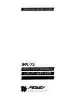 Peavey IPA 75 User Manual preview