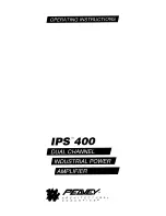 Peavey IPS 400 Operating Instructions Manual preview