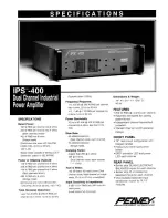 Peavey IPS 400 Specifications preview