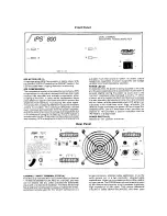 Предварительный просмотр 2 страницы Peavey IPS 800 Operating Instructions Manual