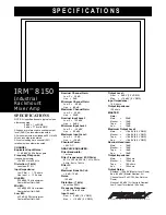 Peavey IRM 8150 Specifications предпросмотр