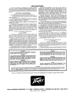 Preview for 4 page of Peavey Jeff Cook Hydra Operating Manual