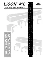 Предварительный просмотр 1 страницы Peavey Lighting Solutions LICON 416 User Manual