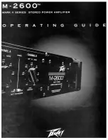 Предварительный просмотр 1 страницы Peavey M-2600 Operating Manual